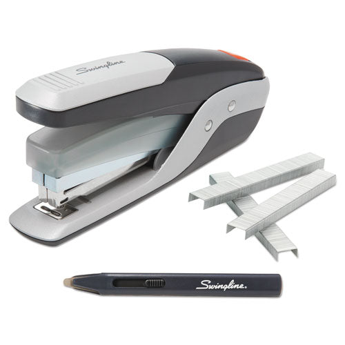 Quick Touch Stapler Value Pack, 28-Sheet Capacity, Black/Silver-(SWI64580)