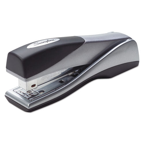 Optima Grip Full Strip Stapler, 25-Sheet Capacity, Silver-(SWI87811)