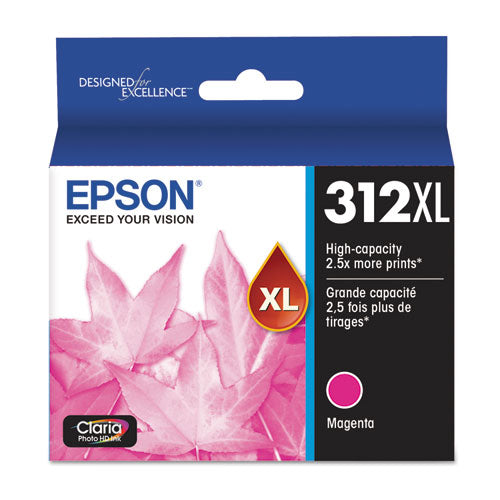 T312XL320-S (312XL) Claria High-Yield Ink, 830 Page-Yield, Magenta-(EPST312XL320S)