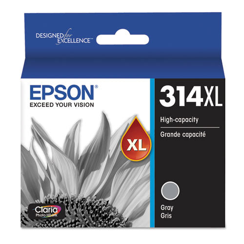 T314XL720-S (314XL) Claria High-Yield Ink, 830 Page-Yield, Gray-(EPST314XL720S)