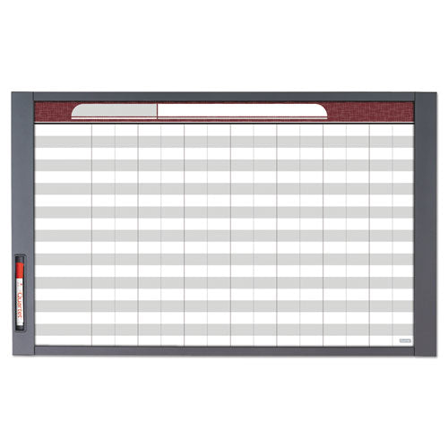 InView Custom Whiteboard, 36 x 24, White/Clear Surface, Graphite Fiberboard Frame-(QRT72982)