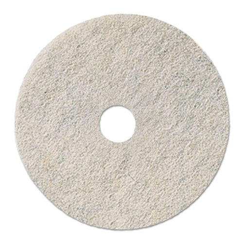 Natural Burnishing Floor Pads, 21" Diameter, White, 5/Carton-(BWK4021NAT)