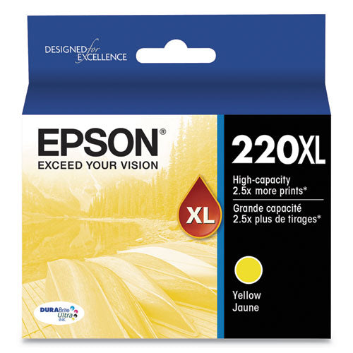 T220XL420-S (220XL) DURABrite Ultra High-Yield Ink, 450 Page-Yield, Yellow-(EPST220XL420S)