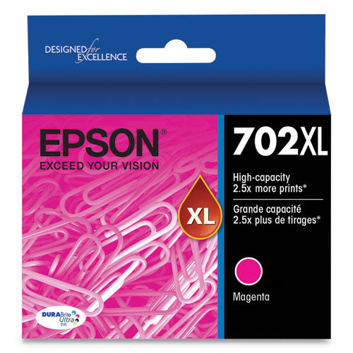 T702XL320-S (702XL) DURABrite Ultra High-Yield Ink, 950 Page-Yield, Magenta-(EPST702XL320S)