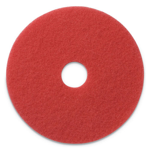 Buffing Pads, 20" Diameter, Red, 5/Carton-(AMF404420)