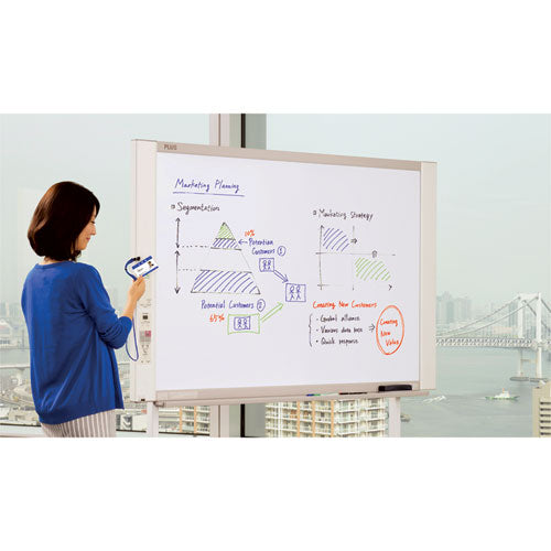 Email-Capable Copyboard, 58.3 x 39.4, Light Gray Plastic/Metal Frame-(PLSN324)