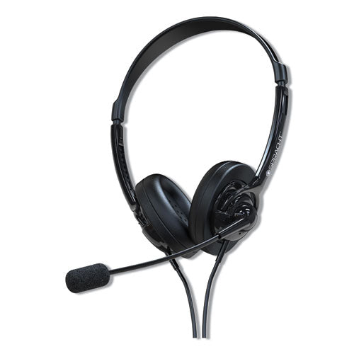 ZuM ZuM350B Binaural Over The Head Headset, Black-(SPTZUM350B)