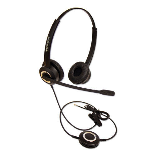 ZuM ZuMRJ9B Binaural Over The Head Headset, Black-(SPTZUMRJ9B)