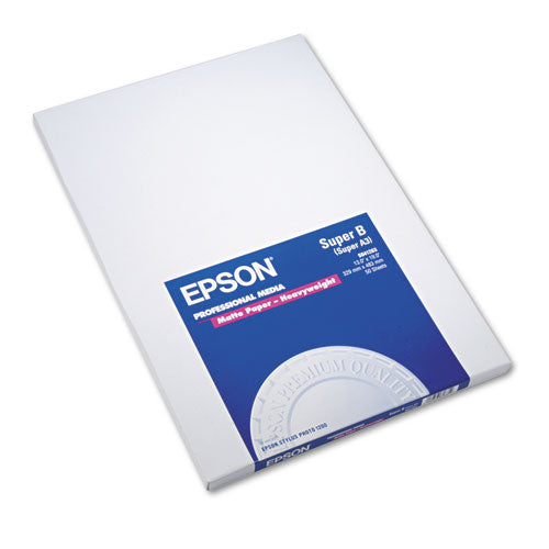 Premium Matte Presentation Paper, 9 mil, 13 x 19, Matte Bright White, 50/Pack-(EPSS041263)