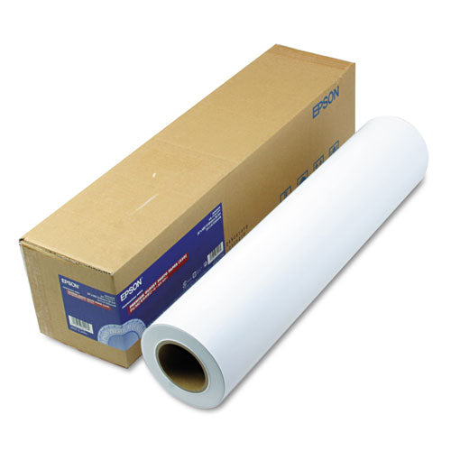 Premium Glossy Photo Paper Roll, 3" Core, 10 mil, 24" x 100 ft, Glossy White-(EPSS041638)