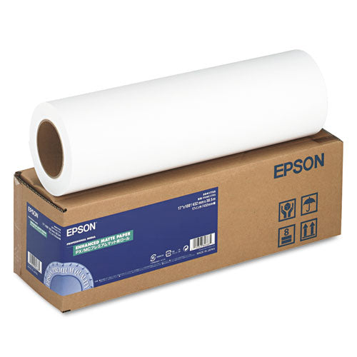 Enhanced Photo Paper Roll, 10 mil, 3" Core, 17" x 100 ft, Matte Bright White-(EPSS041725)