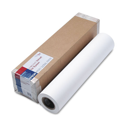 Somerset Velvet Paper Roll, 24" x 50 ft, White-(EPSSP91203)