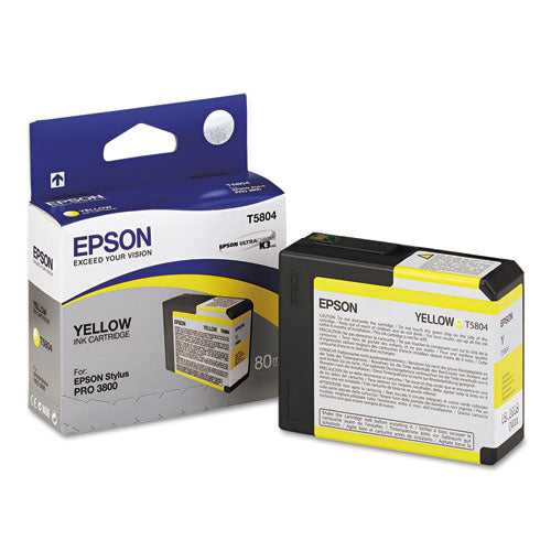 T580400 UltraChrome K3 Ink, Yellow-(EPST580400)