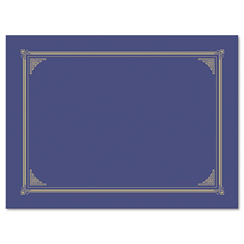 Certificate/Document Cover, 12.5 x 9.75, Metallic Blue, 6/Pack-(GEO47401)