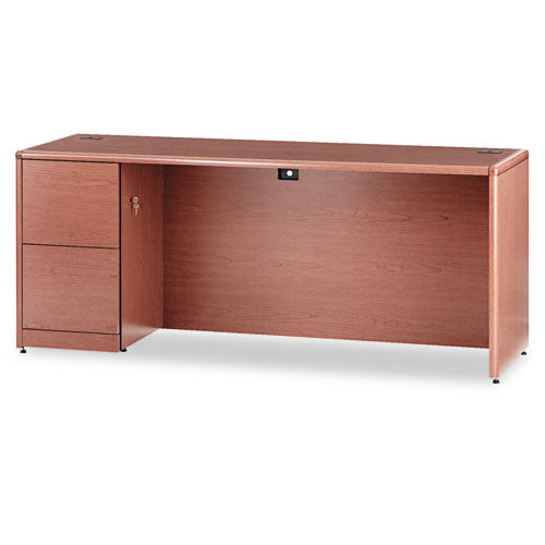 10700 Series Left Pedestal Credenza, 72w x 24d x 29.5h, Bourbon Cherry-(HON10708LHH)