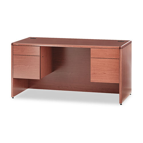 10700 Series Double Pedestal Desk with Three-Quarter Height Pedestals, 60" x 30" x 29.5", Bourbon Cherry-(HON10771HH)