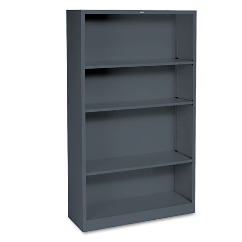 Metal Bookcase, Four-Shelf, 34.5w x 12.63d x 59h, Charcoal-(HONS60ABCS)