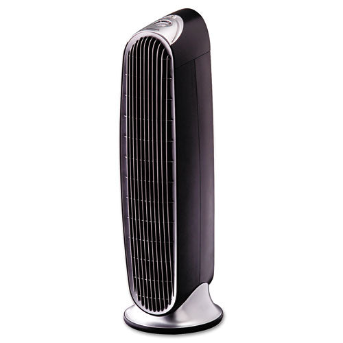 QuietClean Tower Air Purifier, 186 sq ft Room Capacity, Black/Silver-(HWLHFD120QV1)