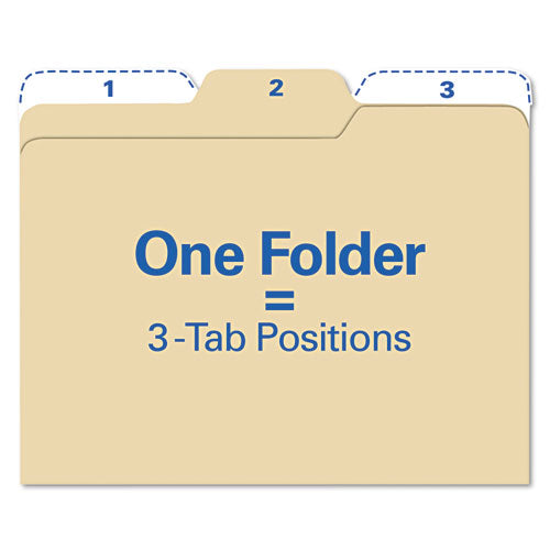 All Tab File Folders, 1/3-Cut Tabs: Assorted, Letter Size, Manila, 80/Pack-(IDEFT07046)