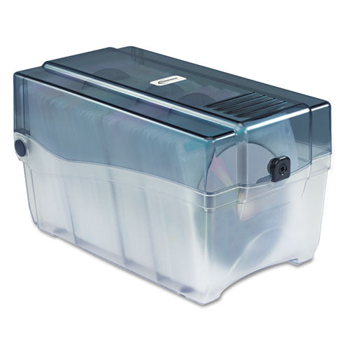 CD/DVD Storage Case, Holds 150 Discs, Clear/Smoke-(IVR39502)