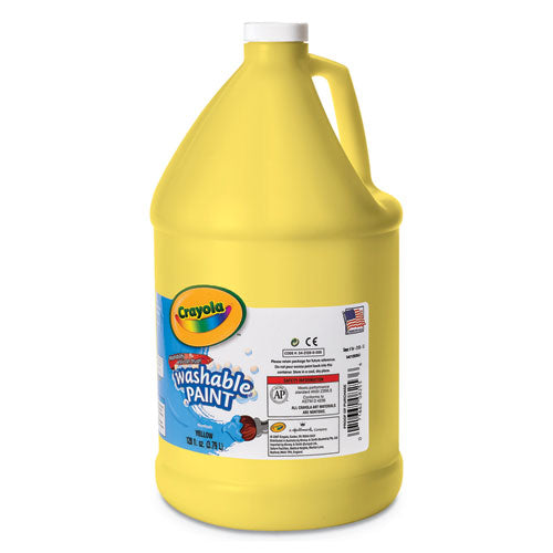 Washable Paint, Yellow, 1 gal Bottle-(CYO542128034)