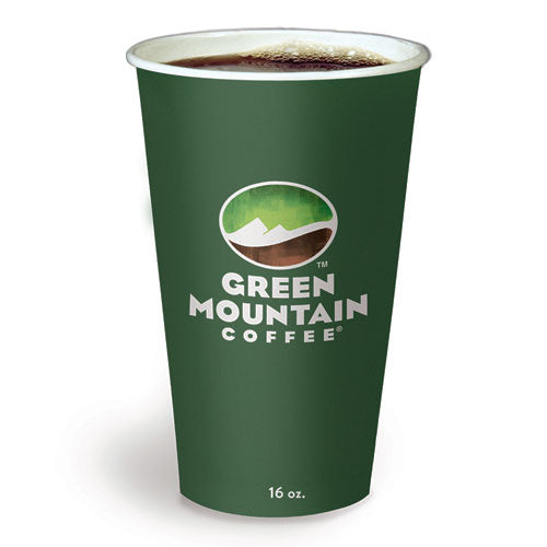 Paper Hot Cups, 16 oz, Green Mountain Design, Multicolor, 1,000/Carton-(GMT93768)