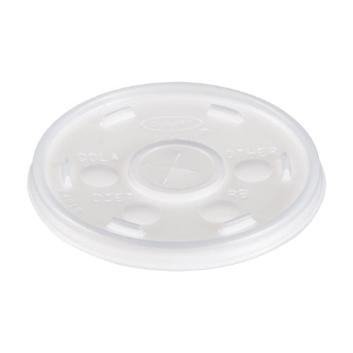 Plastic Cold Cup Lids, Fits 10 oz Cups, Translucent, 100 Pack, 10 Packs/Carton-(DCC10SL)