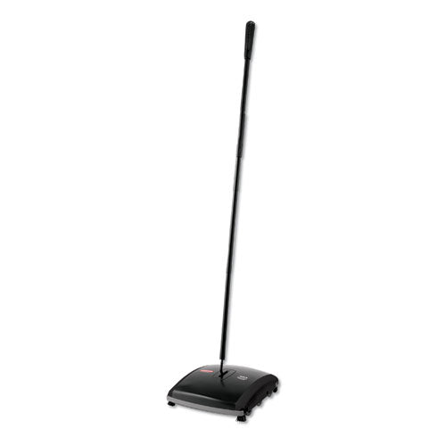 Dual Action Sweeper, 44" Steel/Plastic Handle, Black/Yellow-(RCP421388BLA)