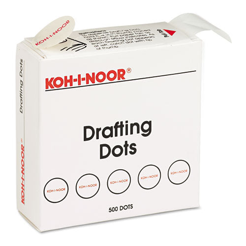 Adhesive Drafting Dots, 0.88" dia, Dries Clear, 500/Box-(KOH25900J01)