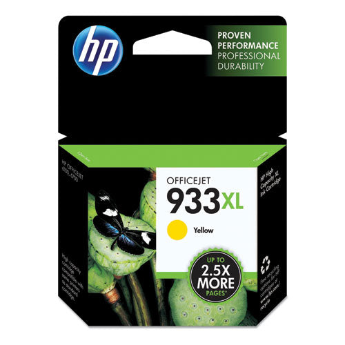 HP 933XL, (CN056AN) High-Yield Yellow Original Ink Cartridge-(HEWCN056AN)