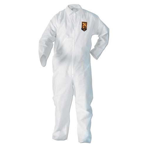 A20 Breathable Particle-Pro Coveralls, Zip, Large, White, 24/Carton-(KCC49003)