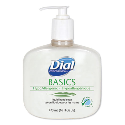 Basics Liquid Hand Soap, Fresh Floral, 16 oz Pump, 12/Carton-(DIA06044)