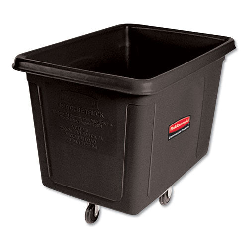 Cube Truck, 149 gal, 600 lb Capacity, Plastic, Black-(RCP4619BLA)