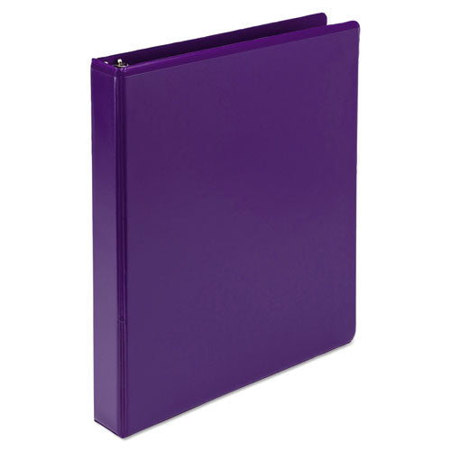 Earths Choice Plant-Based Durable Fashion View Binder, 3 Rings, 1" Capacity, 11 x 8.5, Purple, 2/Pack-(SAMU86308)