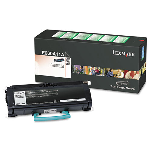 E260A11A Return Program Toner, 3,500 Page-Yield, Black-(LEXE260A11A)