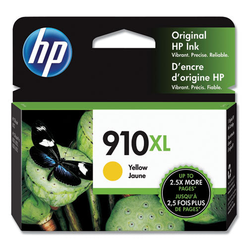 HP 910XL, (3YL64AN) High-Yield Yellow Original Ink Cartridge-(HEW3YL64AN)