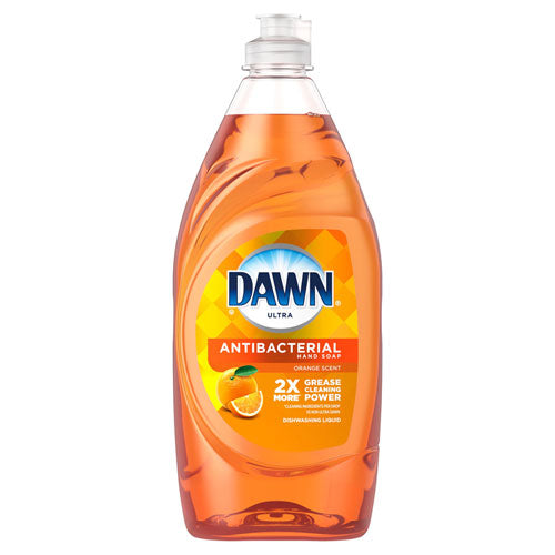 Ultra Antibacterial Dishwashing Liquid, Orange Scent, 28 oz Bottle, 8/Carton-(PGC97318)