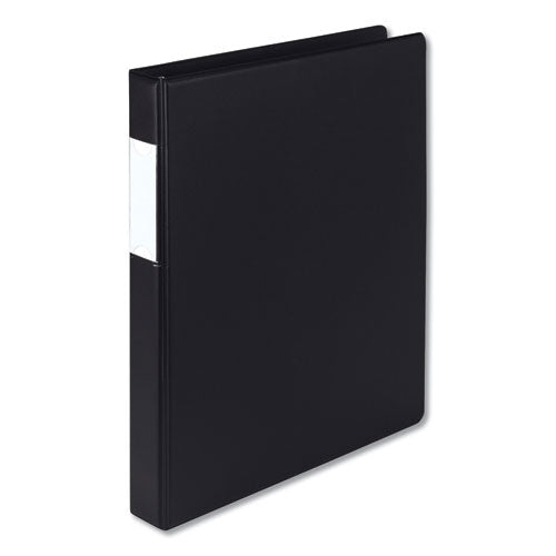 Earths Choice Plant-Based Locking D-Ring Reference Binder, 3 Rings, 1" Capacity, 11 x 8.5, Black-(SAM17130)