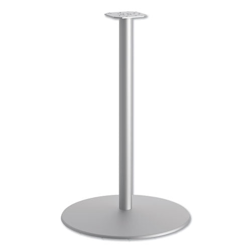 Between Round Disc Base for 42" Table Tops, 40.79" High, Textured Silver-(HONHBTTD42)