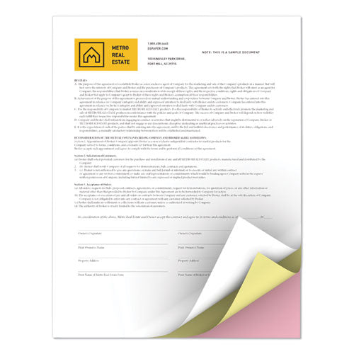 Revolution Carbonless 3-Part Paper, 8.5 x 11, White/Canary/Pink, 5,000/Carton-(XER3R12425)