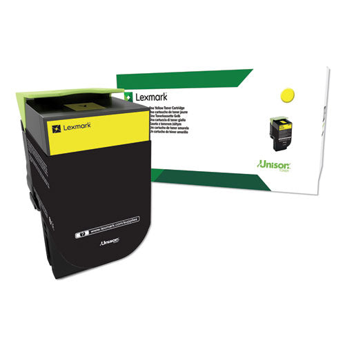 80C1HY0 Return Program High-Yield Toner, 3,000 Page-Yield, Yellow-(LEX80C1HY0)