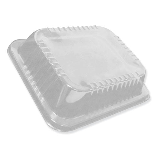 Dome Lids for 12.63 x 10.5 Oblong Containers, 2.5" Half Size Steam Table Pan Lid, High Dome, Clear, Plastic, 100/Carton-(DPKP4200100)