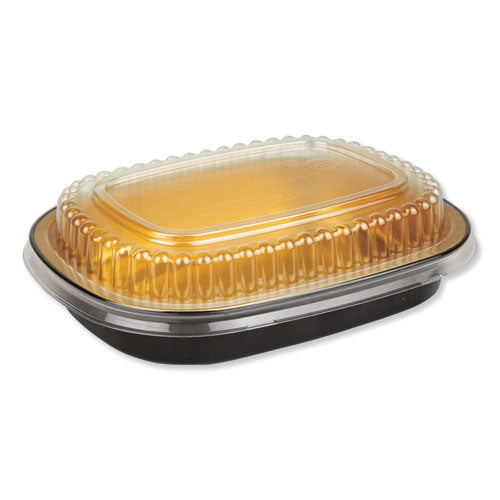 Aluminum Closeable Containers, 23 oz, 6.25 x 1.25 x 4.38, Black/Gold, 100/Carton-(DPK9331PT100)