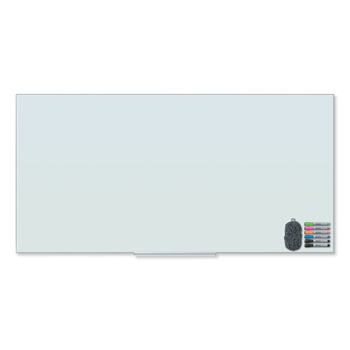 Floating Glass Dry Erase Board, 72 x 36, White Surface-(UBR3978U0001)