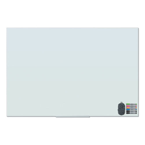 Floating Glass Dry Erase Board, 72 x 48, White Surface-(UBR3979U0001)