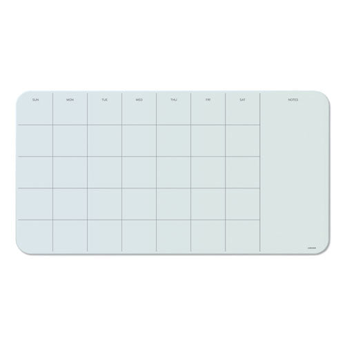 Cubicle Glass Dry Erase Board, Undated One Month, 23 x 12, White Surface-(UBR3687U0001)