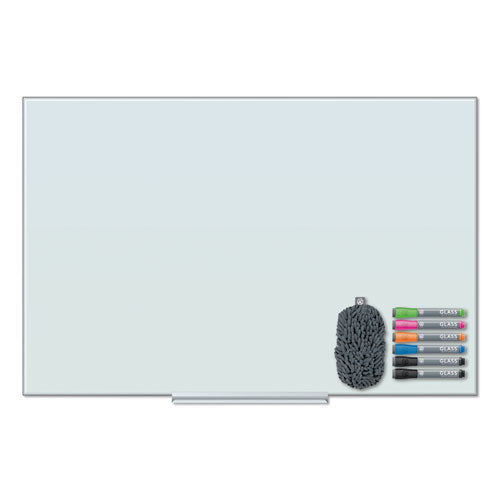 Floating Glass Dry Erase Board, 36 x 24, White Surface-(UBR3975U0001)