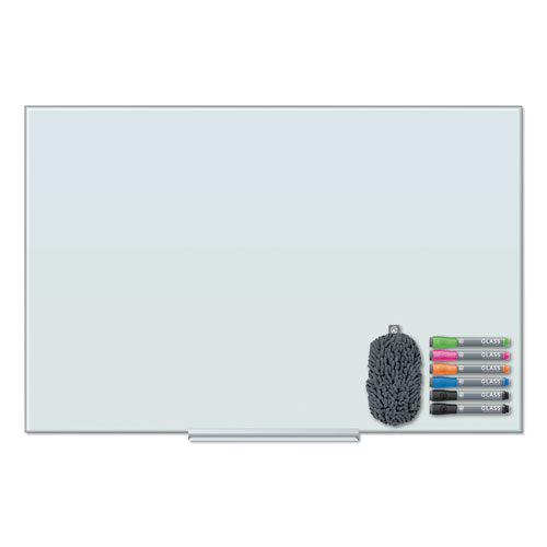 Floating Glass Dry Erase Board, 48 x 36, White Surface-(UBR3977U0001)