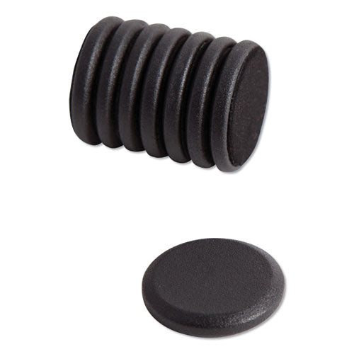 High Energy Magnets, Circle, Black, 1.25" Diameter, 8/Pack-(UBR3021U0012)