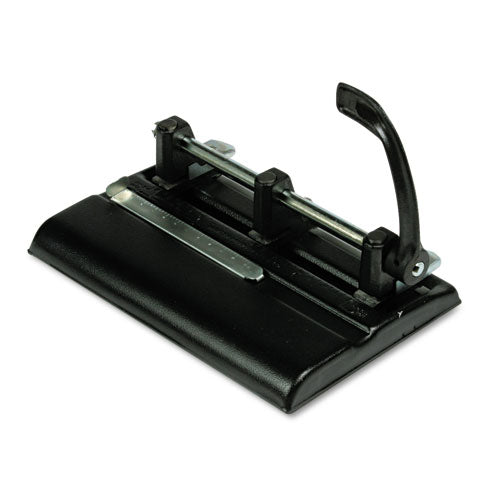 40-Sheet High-Capacity Lever Action Adjustable Two- to Seven-Hole Punch, 9/32" Holes, Black-(MAT1325B)